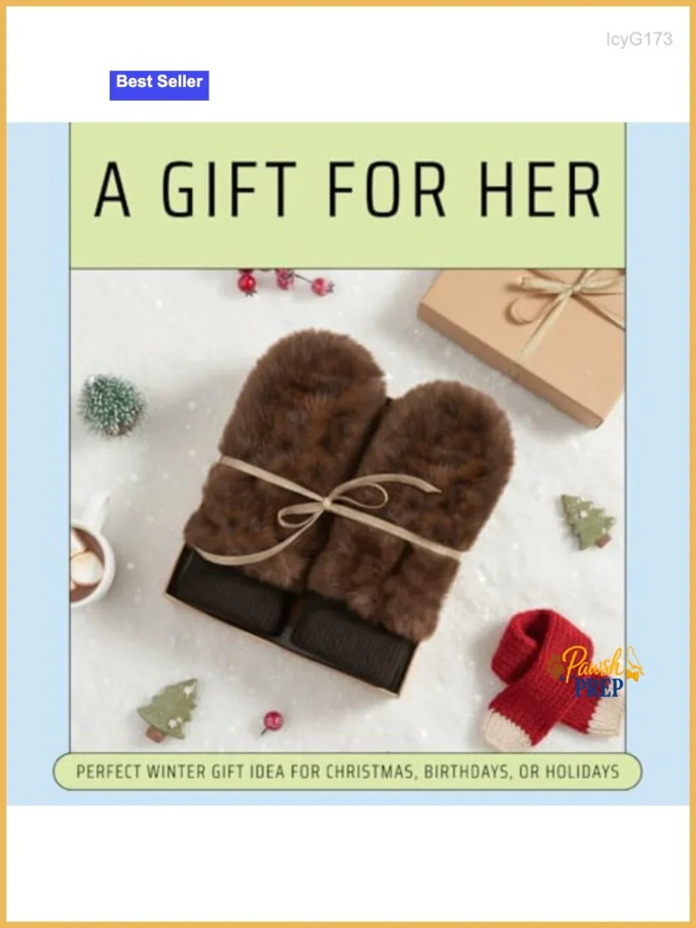 Faux Fur Convertible Flip Mittens - Warm Fingerless Gloves